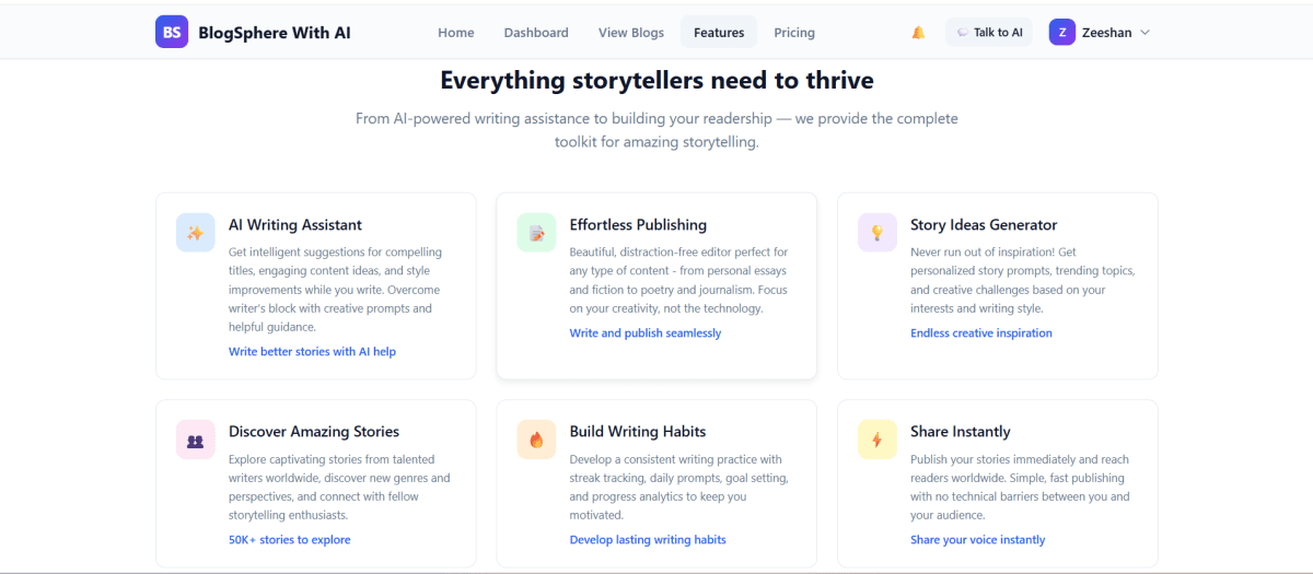 🧠 BlogSphere — An AI-Enhanced Storytelling Platform