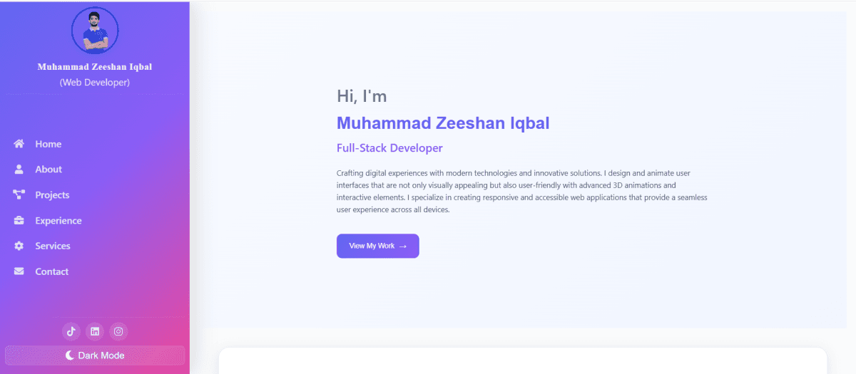 Personal Portfolio - made with React